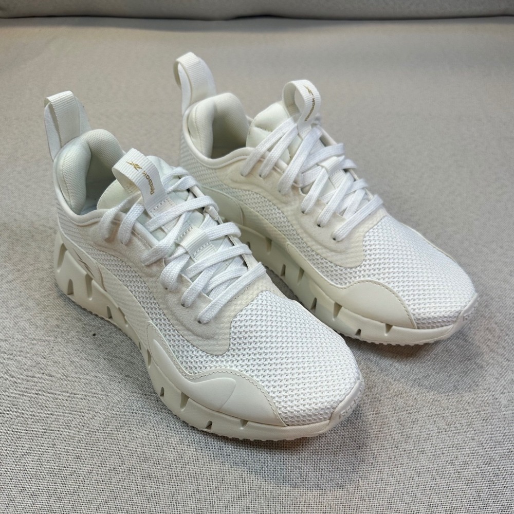 Reebok Zig Dynamica 4 Sneakers Womens 7 White Mesh Athletic Running Shoes Luxe